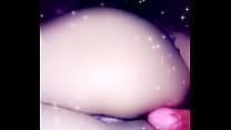 Moaning while I shove my pink dildo in my pussy